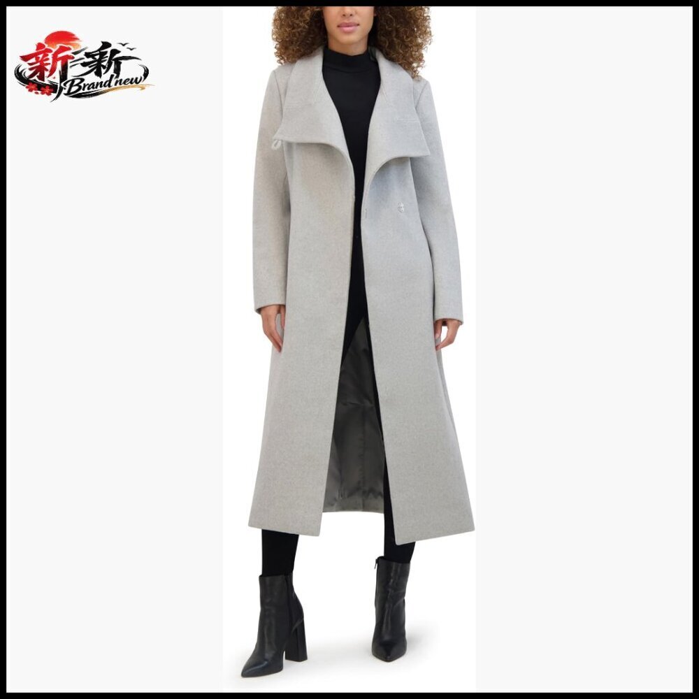 Wool Belted Maxi Coat with Fencer Collar